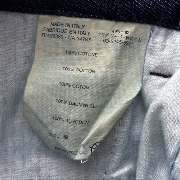 Prada Cropped Mid Rise Jeans 42 Dark Wash - Picture 6 of 8